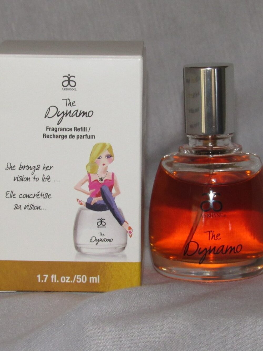 NEW IN BOX Arbonne The Dynamo Fragrance Refill 1.7 Fl Oz Fragrance Spray